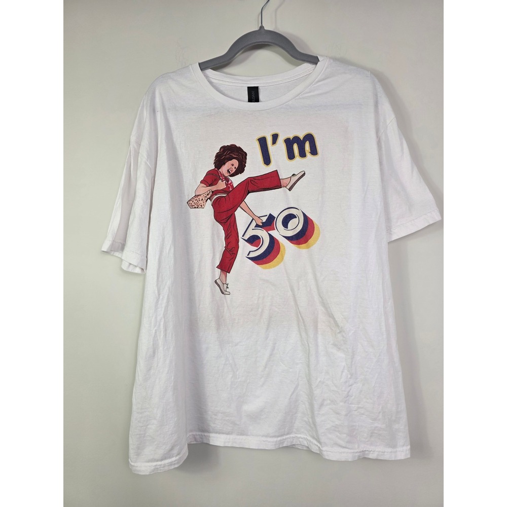 Molly Shannon Sally O'Malley I'm 50 SNL Graphic T-Shirt XL White
